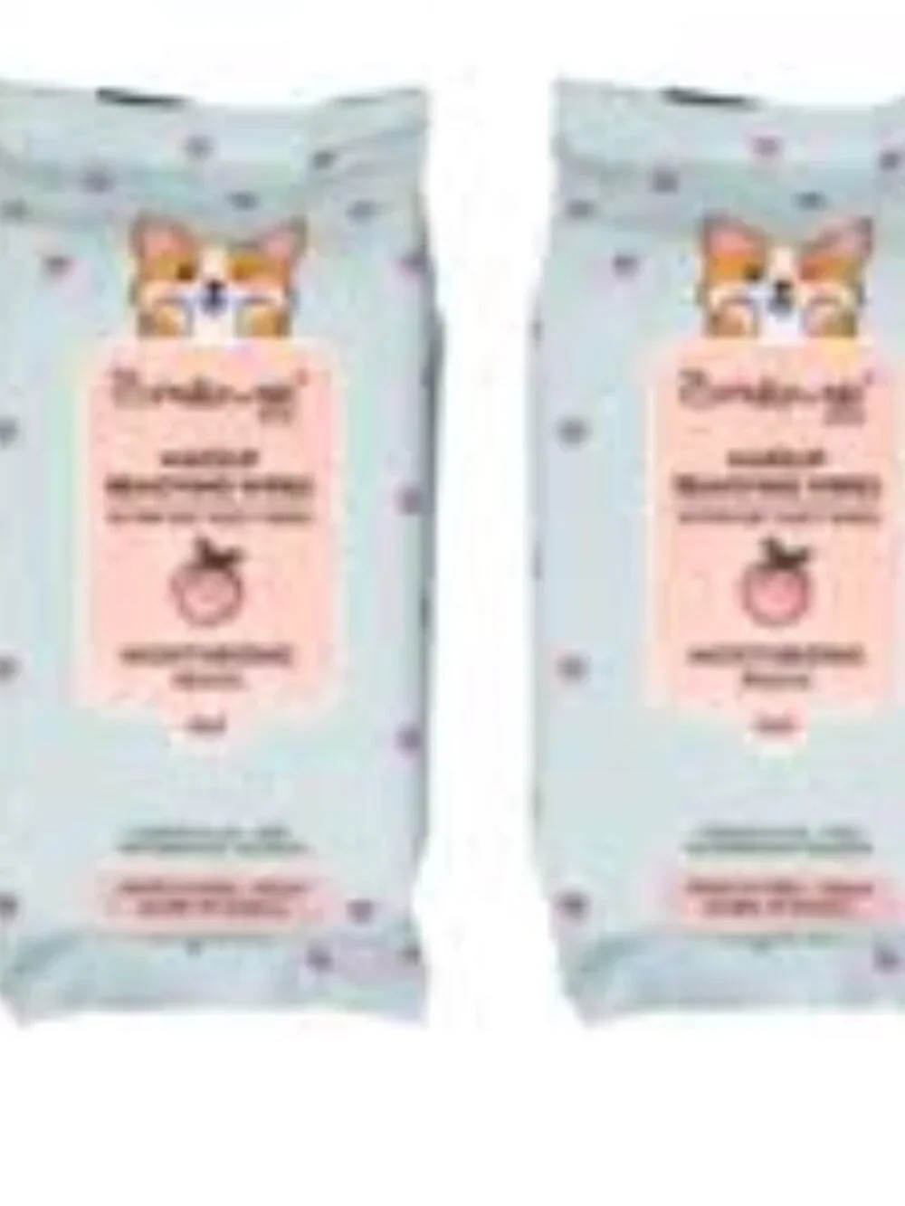 NWT-The Crème Shop Makeup Removing Wipes made with Moisturizing Peach 2PK